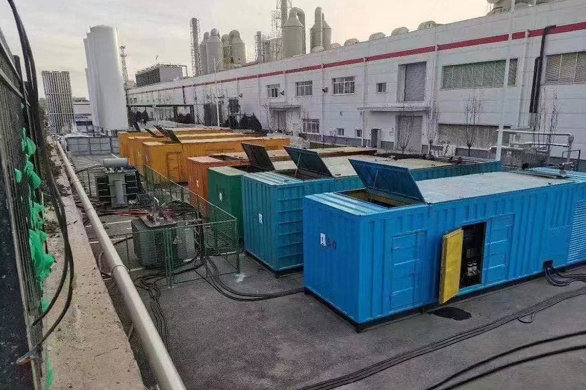 潘集发电机租赁施工现场